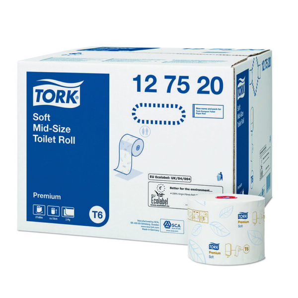 Hartie igienica rola Tork Mid-size Premium Delicat