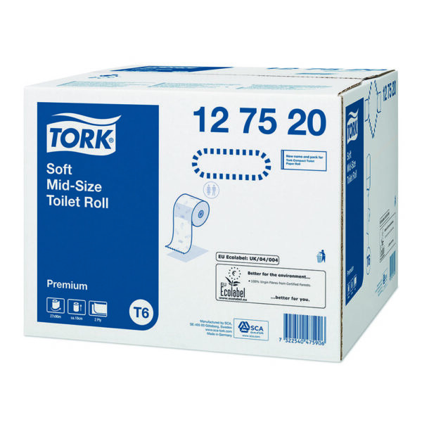 Hartie igienica rola Tork Mid-size Premium Delicat