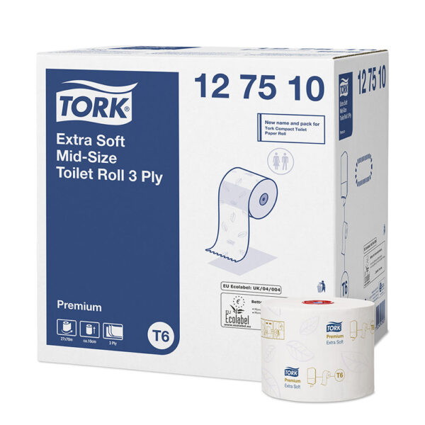 Tork rola hartie igienica Extra Soft Premium, dimensiune medie - 3 straturi