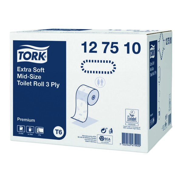 Tork rola hartie igienica Extra Soft Premium, dimensiune medie - 3 straturi