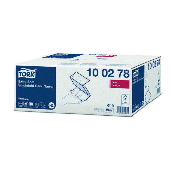 Prosoape pentru Maini Pliate Tork Singlefold Extra Soft