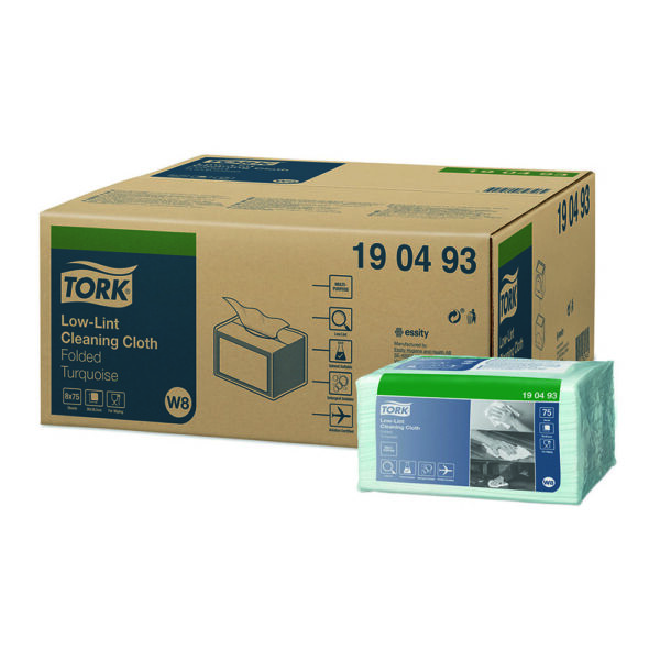 Laveta pentru curatare Tork Low-Lint Turcoaz W8