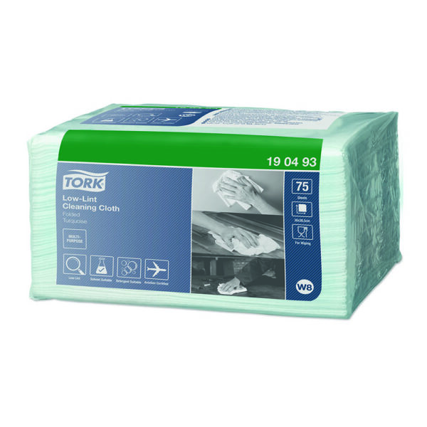 Laveta pentru curatare Tork Low-Lint Turcoaz W8