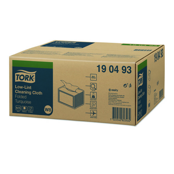 Laveta pentru curatare Tork Low-Lint Turcoaz W8