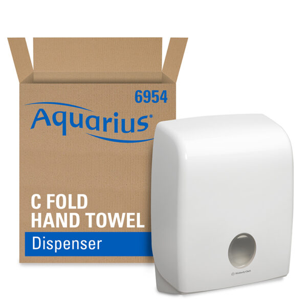 Dispenser AQUARIUS* pentru Prosoape Pliate - C Fold, Alb