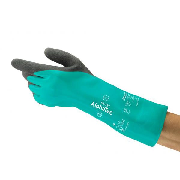 Manusi AlphaTec - Protectie Chimica si Impotriva Taierii, Verzi