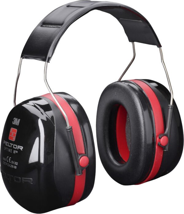 Antifoane externe 3M™ PELTOR™ Optime™ III H540A, negru/rosu