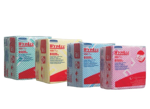 Lavete WYPALL* X80 Plus - Pliate, Albastre