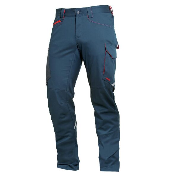 Pantalon tercot, Uvex 7424, slim-fit cargo, bleumarin