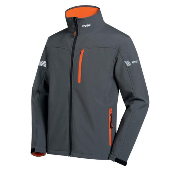 Jacheta de protectie Uvex 8945, negru/ orange, softshell