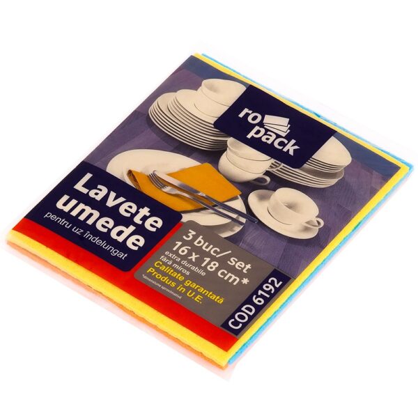 Lavete umede RoPack 16x18 cm, 3 buc/ set