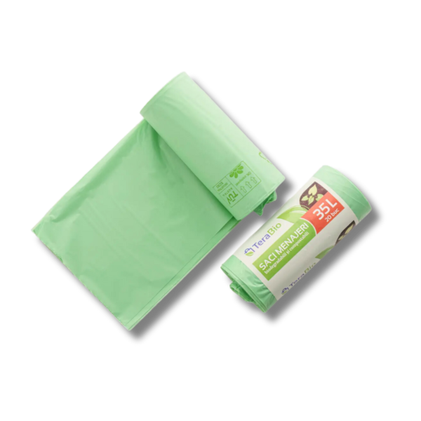 Saci menaj biodegradabili, 35 l, 20 buc/rola