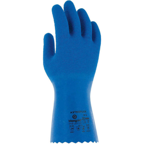 Manusi protectie latex Astroflex, albastre, 12per/pach