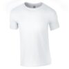 Tricou barbatesc bumbac, Gildan Softstyle, alb