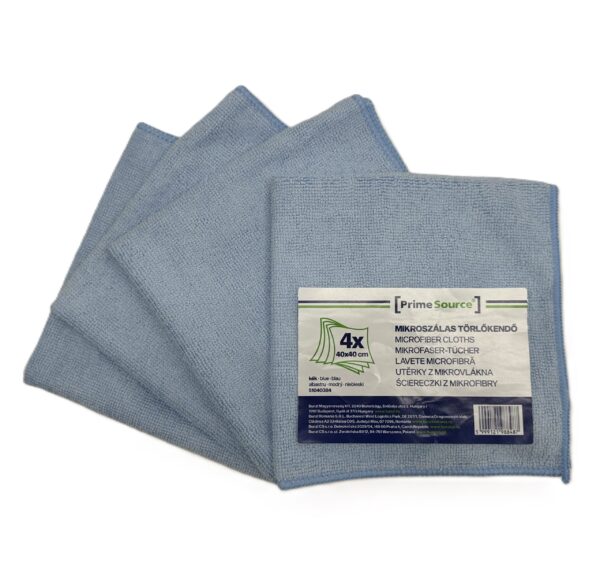 Lavete de microfibra Prime Source, 4 buc/ pach, albastru
