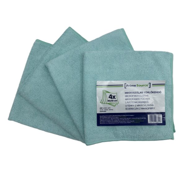 Lavete de microfibra Prime Source, 4 buc/ pach, verde